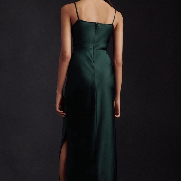 BHLDN Cali Satin Cowl Neck Dress Anthropologie - Picture 2 of 6
